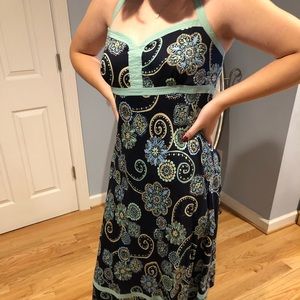 Loft Navy Blue Halter Dress